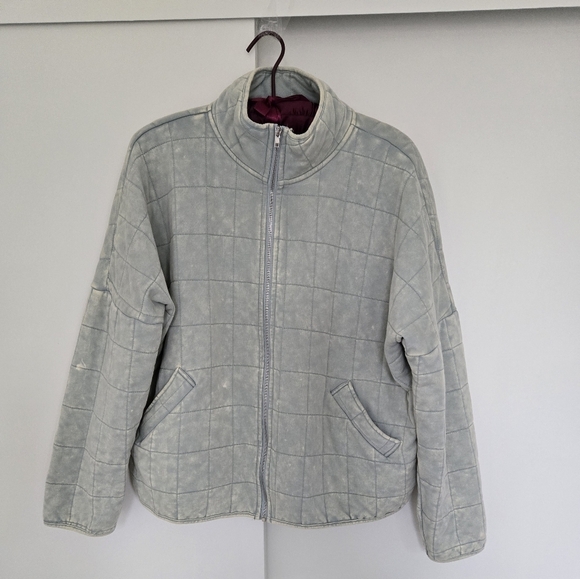Davi & Dani Washed Soft Comfy Quilting Zip-up Barn Jacket Winter Casual Large - Picture 3 of 16